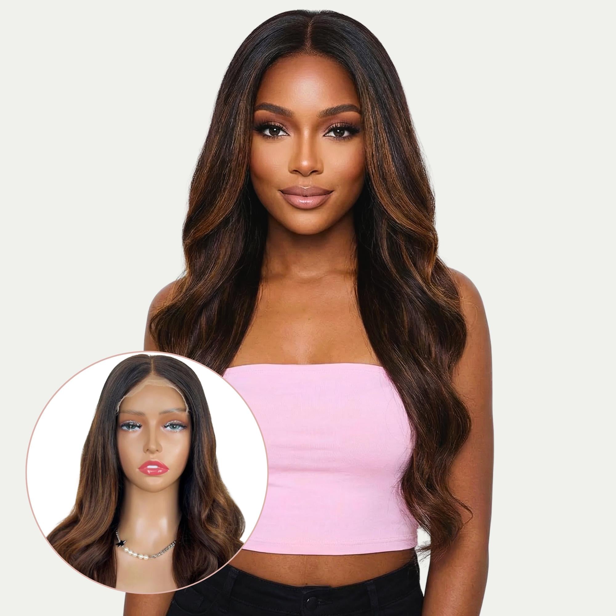 Celine Glueless 5x5 HD Lace Professionally Colored 100% Human Hair Closure Wig